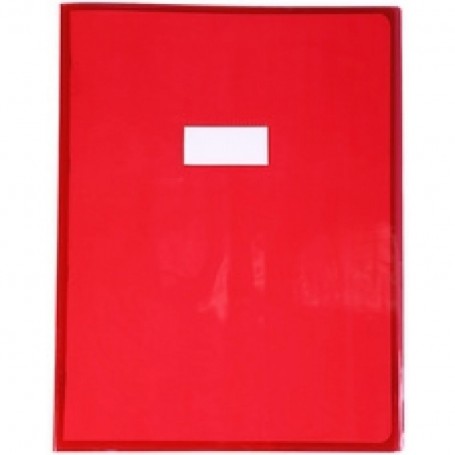 Protège-cahier Calligraphe transparent Rouge maxi formats 24x32cm