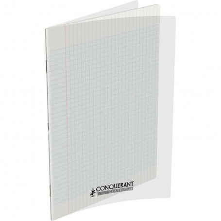 Cahier Conquerant 21X29.7 A4 96p 90g grands carreaux  Séyès couverture Polypr Transparent