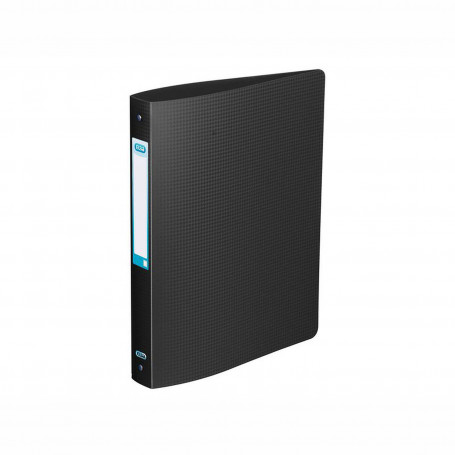 Classeur souple A4 Noir Elba  4 anneaux