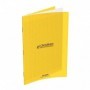 Cahier Conquerant 17X22 48p 90g grands carreaux  Séyès couverture Polypro jaune
