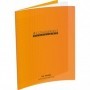 Cahier Conquerant 17X22 96p 90g grands carreaux  Séyès couverture Polypro rose