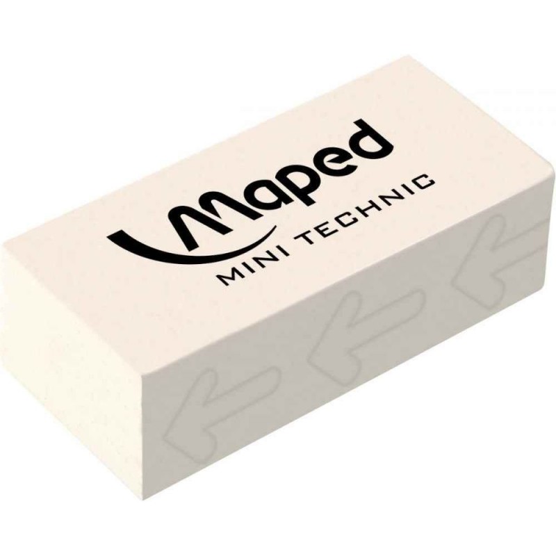 Lot de 4 gommes blanches techniques MAPED Technic 600 + 1 gratuite de MAPED  , Correction & taille-crayons : Rentreediscount