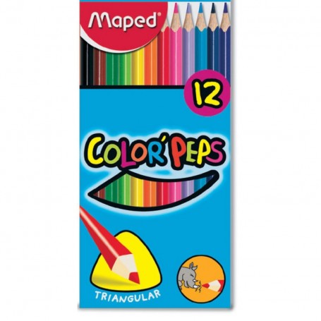 Crayons de couleur Maped Color'Peps - pochette de 12